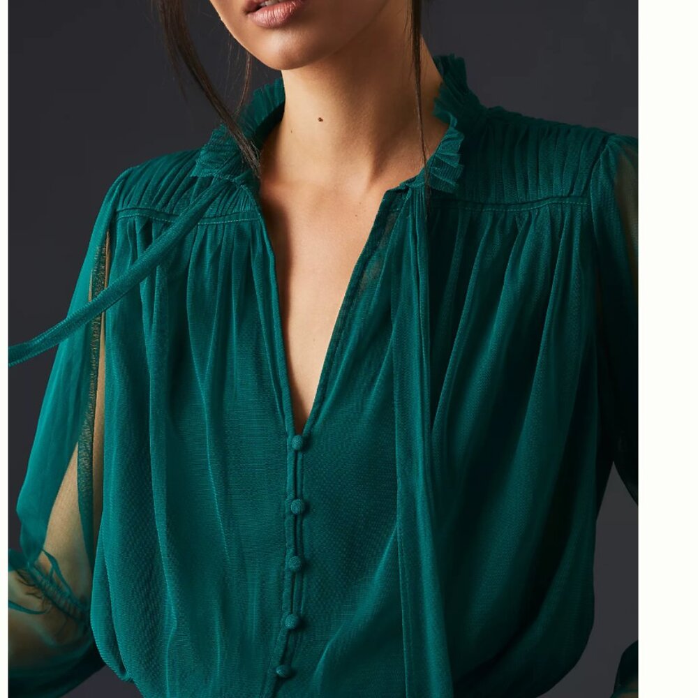 by Anthropologie Sheer Tulle Blouse - Picture 3 of 3